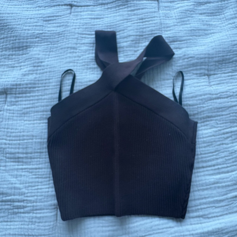 Babton Brown Criss Cross top